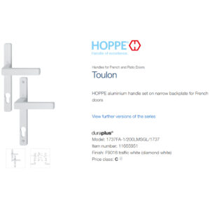 Specials Lot 52 - Hoppe Toulon Handles