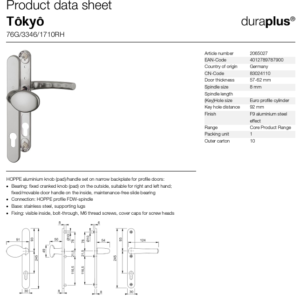 Specials Lot 51 - Hoppe Tokyo Paddle Handles