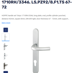 Specials Lot 54/4 - Hoppe Tokyo Entrance handles