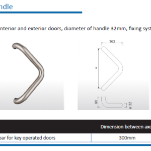 Specials Lot 56/8 - Pull Bar Handles | V Style /W Fixing Kit